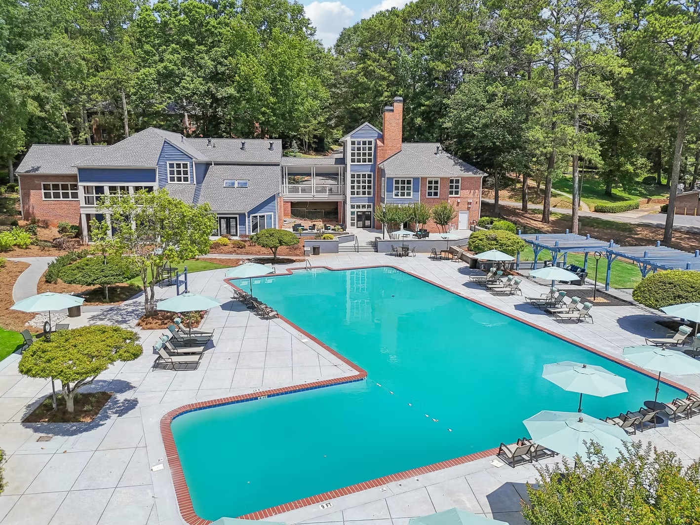 pool view at Avondale Village located in Decatur, GA